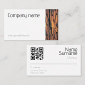 ミニマルな石写真QR名刺 名刺 (正面/裏面)