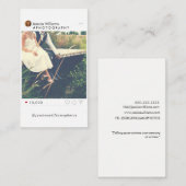 ミニマルな社会的な媒体の写真撮影の名刺 名刺 (正面/裏面)