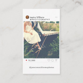 ミニマルな社会的な媒体の写真撮影の名刺 名刺