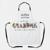 ミニマルな私たちはあなたのおばあちゃんの写真コラージュ大好き エプロン (正面)