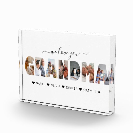 ミニマルな私たちはあなたのおばあちゃんの写真コラージュ大好き フォトブロック (右)