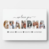 ミニマルな私たちはあなたのおばあちゃんの写真コラージュ大好き フォトプラーク (正面)