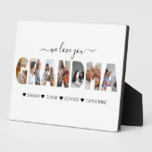 ミニマルな私たちはあなたのおばあちゃんの写真コラージュ大好き フォトプラーク (側面)