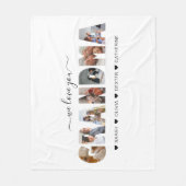 ミニマルな私たちはあなたのおばあちゃんの写真コラージュ大好き フリースブランケット (正面)