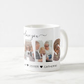 ミニマルな私たちはあなたを愛するグラム写真コラージュ コーヒーマグカップ (正面右)