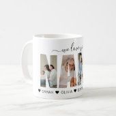 ミニマルな私たちはあなたを愛するナナ写真コラージュ コーヒーマグカップ (正面左)