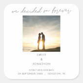 ミニマルな私たちは永遠のフォトスクリプトに決めた スクエアシール (正面)