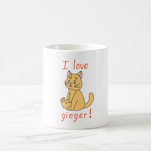 ミニマルな私はジンジャーキャットが大好き コーヒーマグカップ (中央)