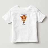 ミニマルな秋の妖精 – 名前入りTシャツ トドラーTシャツ (正面)