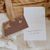 ミニマルな秋の落ち葉 ブライダルシャワー サンキューカード