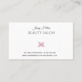 ミニマルな穏やかな水色の蝶 名刺 (裏面)