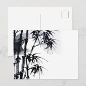 ミニマルな竹の日本風植物 ポストカード (正面/裏面)
