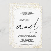 ミニマルな筆記体トラディショナルウェディング招待状 招待状 (正面/裏面)