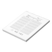 ミニマルな筆記体Ta-Daトラッカー ノートパッド (回転)