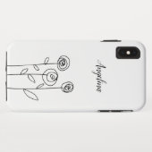 ミニマルな簡単な花の描き方 Case-Mate iPhoneケース (裏面(横))
