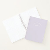 ミニマルな紫のかわいい側面前向き集 ノートブック (内部)
