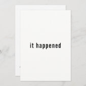 ミニマルな結婚しました ウェブサイト RSVP 受付 招待状 (正面/裏面)