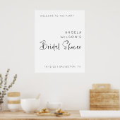 ミニマルな結婚前お披露目会 ウェルカムサイン ポスター (キッチン)