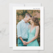 ミニマルな結婚報告カード 案内状 (正面)