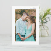 ミニマルな結婚報告カード 案内状 (スタンド正面)