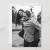 ミニマルな結婚式お知らせカード 招待状 (裏面)
