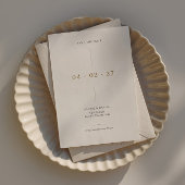 ミニマルな結婚式お知らせカード 招待状