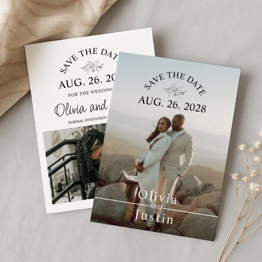 ミニマルな結婚式のお知らせ 招待状