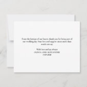 ミニマルな結婚式のお礼カード セーブザデート (裏面)