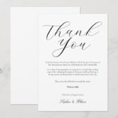 ミニマルな結婚式のお礼カード 招待状 (正面/裏面)