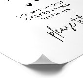 ミニマルな結婚式のお礼サイン どうぞおひとつお取りください ポスター (角)