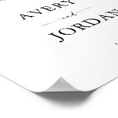 ミニマルな結婚式のウェルカムサイン | モダンウェルカム ポスター (角)