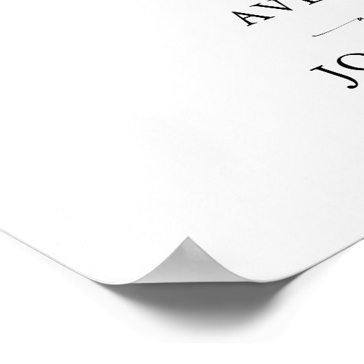 ミニマルな結婚式のウェルカムサイン | モダンウェルカム ポスター (角)