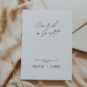 ミニマルな結婚式のカードとギフトの看板 招待状