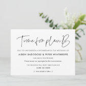 ミニマルな結婚式のステータス更新のお知らせ 招待状 (スタンド正面)