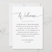 ミニマルな結婚式のタイムライン | 週末のスケジュール 招待状 (正面)