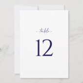 ミニマルな結婚式のテーブルナンバーカード 招待状 (正面)