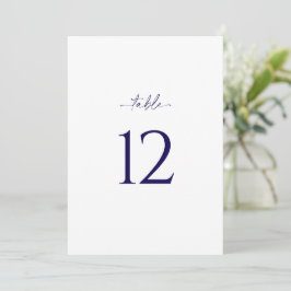 ミニマルな結婚式のテーブルナンバーカード 招待状