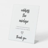 ミニマルな結婚式の前祝いの封筒の宛名記入サイン 台座サイン (正面)