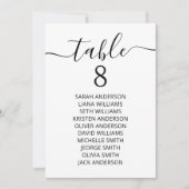 ミニマルな結婚式の席次表カード 招待状 (正面)