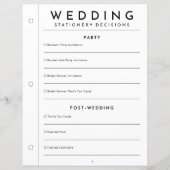 ミニマルな結婚式の式次第ステーショナリーバインダーページ (正面)