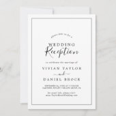 ミニマルな結婚式の披露宴 招待状 (正面)