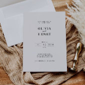 ミニマルな結婚式の招待テンプレート 招待状