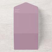 ミニマルな結婚式の招待状 オールインワン招待状 (外側)