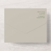 ミニマルな結婚式の招待状 オールインワン招待状 (裏面)