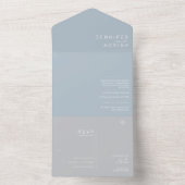 ミニマルな結婚式の招待状 オールインワン招待状 (内側)