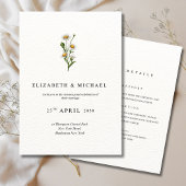 ミニマルな結婚式の招待状, モダンでエレガント 招待状