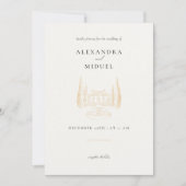 ミニマルな結婚式の招待状 招待状 (正面)
