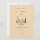 ミニマルな結婚式の招待状 招待状 (裏面)