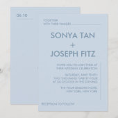 ミニマルな結婚式の招待状 招待状 (正面/裏面)