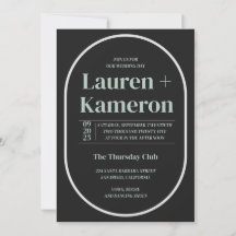 ミニマルな結婚式の招待状